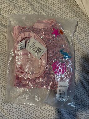 Lola + The Boys Pink Sequin Dress with Mermaid and Star Patches